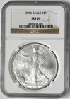 2006 American Silver Eagle - NGC MS69 - Brown Label !!