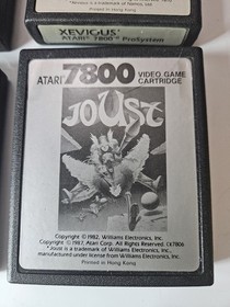 Tested Atari 7800 Game Cartridge Lot (4) Robotron 2084 Xevious Galaga Joust