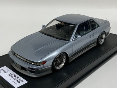 1/18 Ignition model  Nissan Silvia ( S13 ) Vertex Light Blue Custom Leather Base