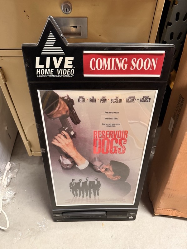 Vintage LIVE Home Video Lightbox Display New in Box Movie Store Promo