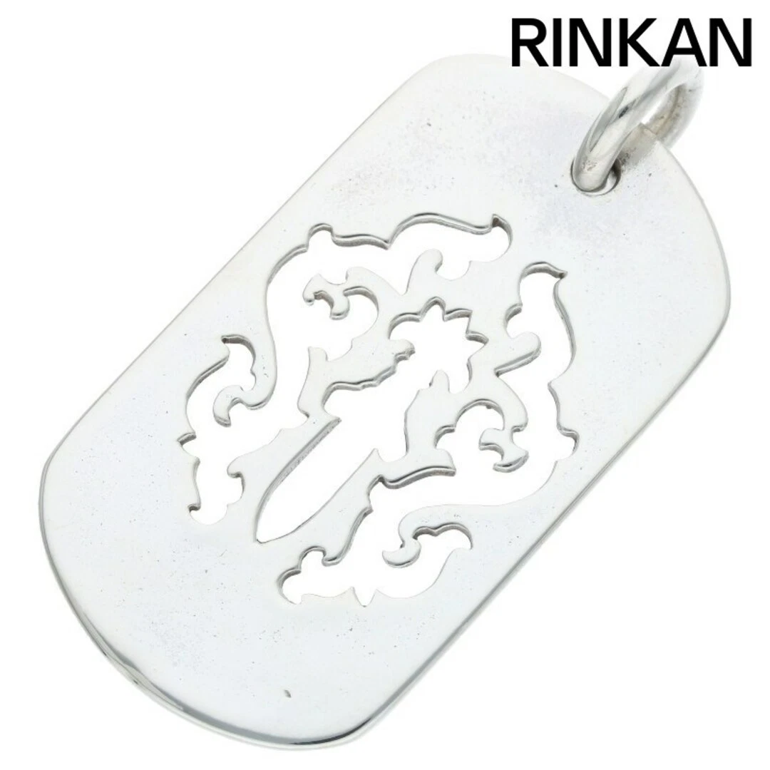 CHROME HEARTS COLLANA CANE GRANDE CROMATA CUORI D TAG LRG CROCE DAGG CUT OUT DAGGG TOP PER