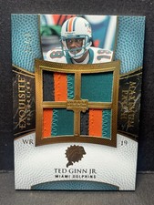 Ted Ginn Jr. Player Worn Patch Rookie 2007 Upper Deck Exquisite /25 Dolphins