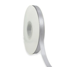 Silver Single Face Satin Ribbon Spool Crafts Gift Wrapping 3/8 Inchx50 Yards