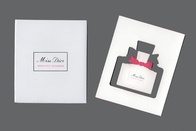 Mobile Werbekarte + Etui Miss Dior Absolutely Bloming Christinan Dior