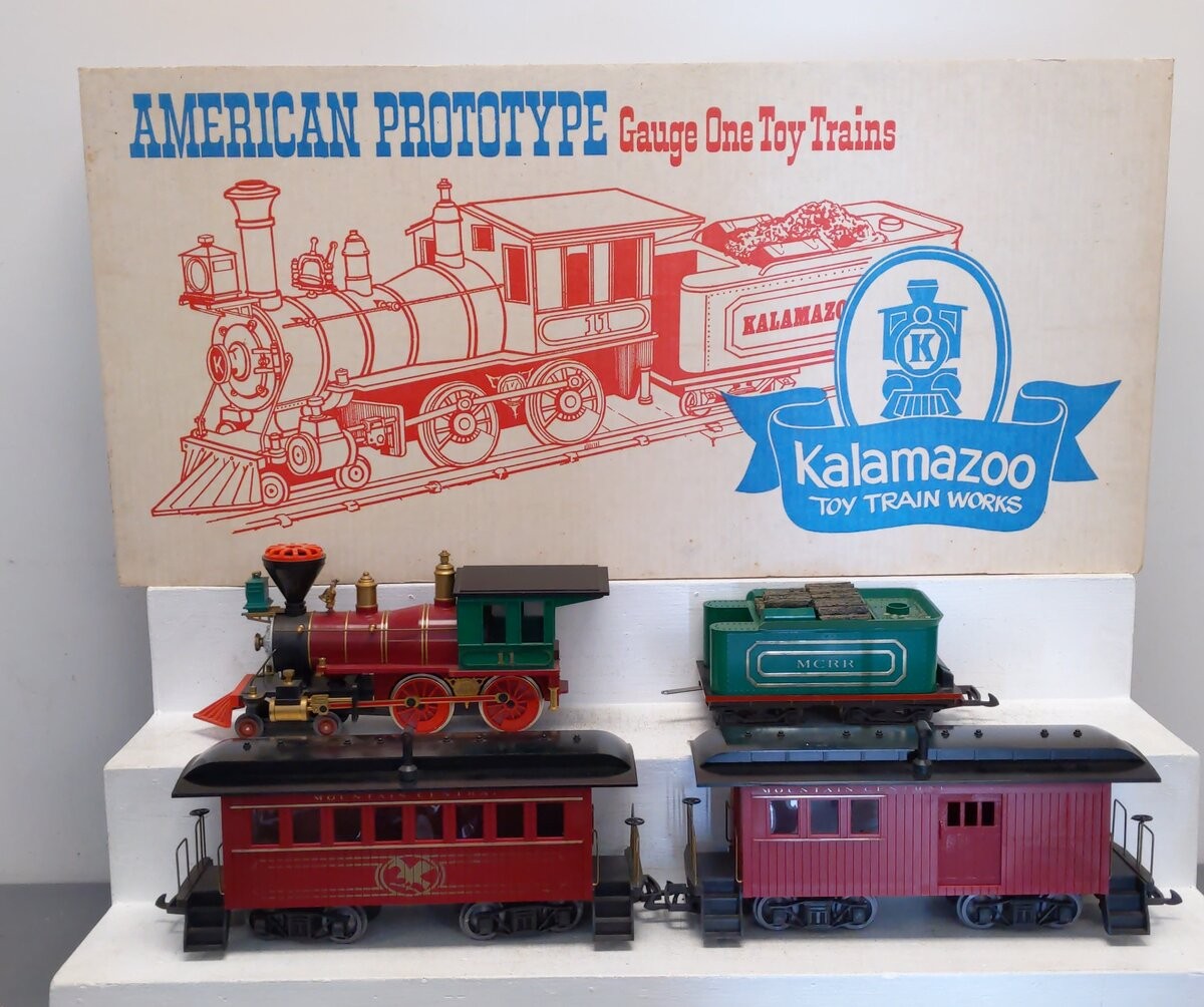 Kalamazoo 18601-2 G Scale Train Set Engine 4-4-0 MCRR Mountain Central Railroad