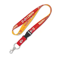 PATRICK MAHOMES #15 KANSAS CITY CHIEFS LANYARD DETACHABLE BUCKLE NEW WINCRAFT