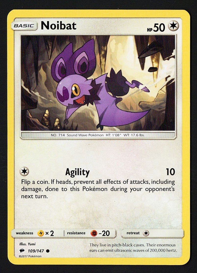 Noibat 109/147 Burning Shadows 2017 - Pokémon TCG