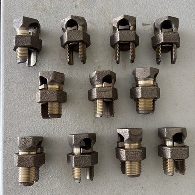 (11ea) Penn Union PUC Split Bolt S-3/0 12 SOLID-3/0 Stranded Bronze Connector
