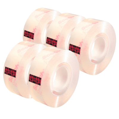 5x 3M Scotch Crystal 600 Klebeband Klebefilm transpar. kristall klar 19mm x 33m