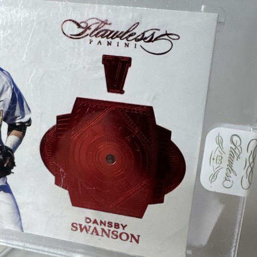 2017 Panini Flawless Dansby Swanson Rookie FACTORY SEALED Ruby RC SP /15 - Picture 4 of 8
