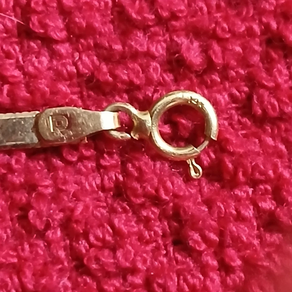 PULSERA ESPIGA VINTAGE 14K ESTAMPADA ITALIA 3MM 7" Foto 4 de 4