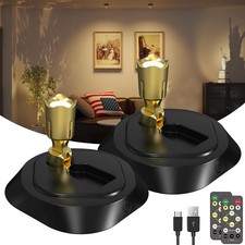 2x Mini LED Spotlight with Remote Control, Dimmable Small Spot Lights Indoor Plu