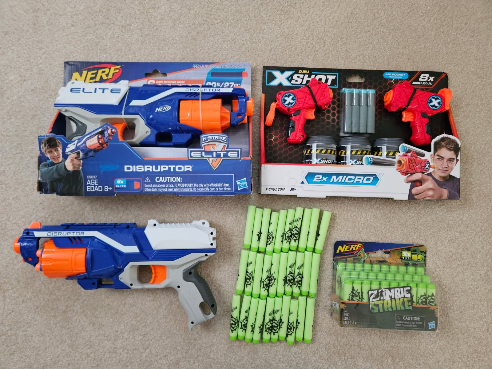 Elite Disruptor Zuru Xshot Zombie Strike Some New Some Used 