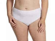 New Elomi Smooth Size 3L/4L White Full Brief Panty Stretch High Rise Style:4565