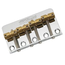 Chrome Wilkinson WBBC Vintage 4 String Bass Bridge Brass Saddles for Fender J or