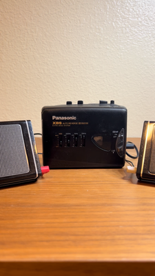 Panasonic Portable Cassette Player XBS Auto Reverse RQ-P255 TESTED