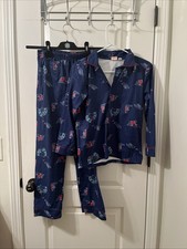 Outdoor Kids Bear  Snowmen Long Sleeve Pajama Top  Pants Set Snow Bear Size 10