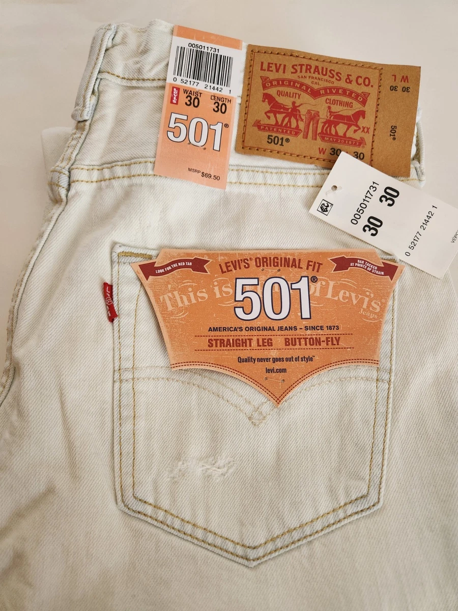 Levi's 501 White Jeans for Men for sale - eBay