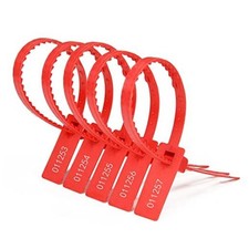 Heavy Duty Plastic Security Tag Self-Locking Tamper-Evident 100 PCS Red