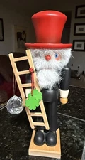 Collectors Nutcracker Christian Ulbricht Germany 12" Chimney Sweep Shamrock