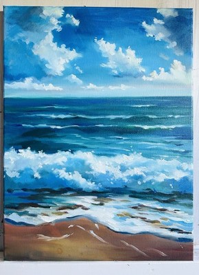 paintings on canvas original «Windy day  14x11, oil on canvas