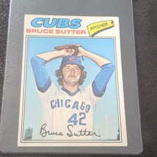 Topps 1977 Bruce Sutter Chicago Cubs #144 Rookie (RC) Baseball Card. rookie card picture