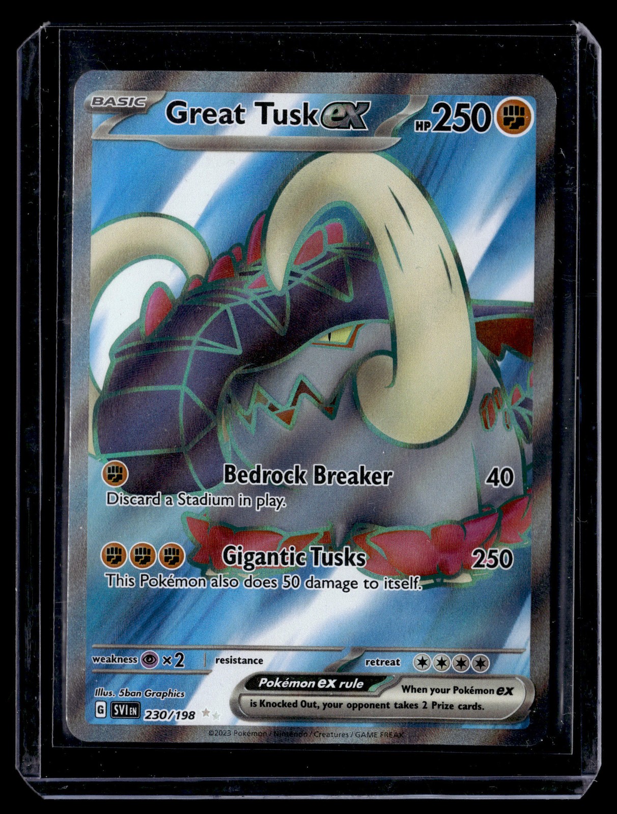 Pokemon TCG SV01: Scarlet & Violet Base Set #230/198 Great Tusk ex