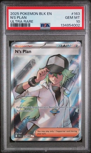 N'S PLAN 163/086 ULTRA RARE BLK EN-BLACK BOLT POKEMON PSA 10