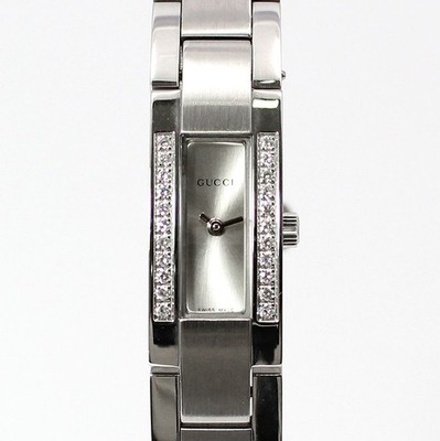Gucci 4600L 22P Lünette Diamant Quarz Stahl Damenuhr 119261372