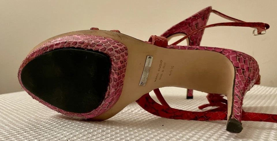 Dolce & Gabbana Women’s Python ￼Shoes Size 40.5 Color fuchsia - Image 4 of 4