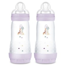 11oz Easy Start Anti-Colic Wide Neck Baby Bottle, Fast Flow Breastfeeding-Lik...