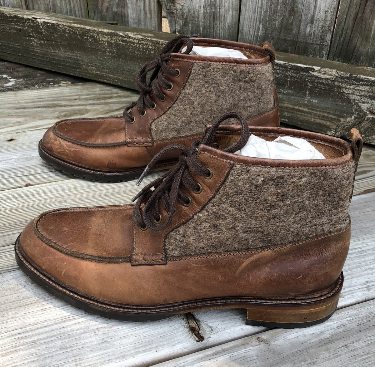 McCarren & Sons Leather & Wool Chukka Boots Size 10 | eBay display picture 1