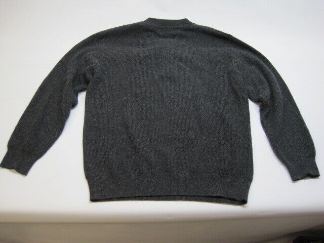 Orvis 100% Cashmere Gray Waffle Knit Henley Butto… - image 6