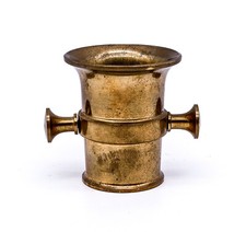 Vintage Messing M&ouml;rser Apothekenm&ouml;rser aus Messing | 7 x 8 cm