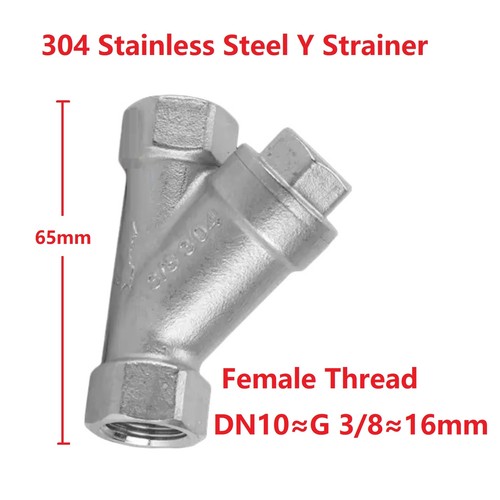 Stainless Steel Y Shaped Strainer 800PSIPipe Thread Filter Valve for Oil Water - Picture 6 of 9