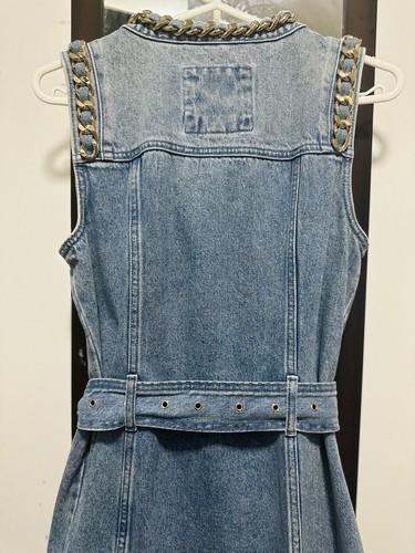 MICHAEL Michael Kors Chain Trim Denim Dress - Picture 11 of 19