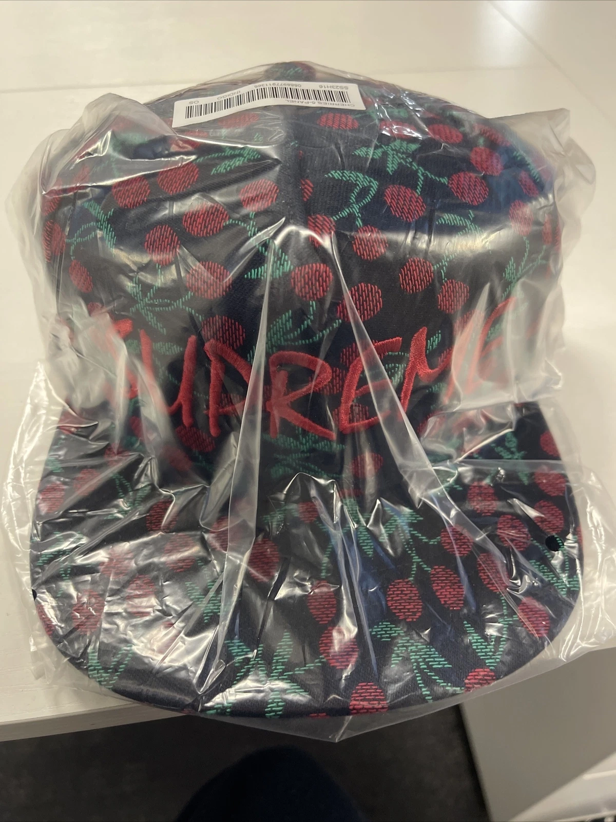 SUPREME Cherries 5 PANNEAUX CHAPEAU INDIGO couleur bleu SS23 neuf