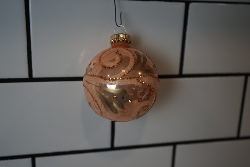 Celebrate It Sparkling Creations Glass Christmas Ornaments (4) pink Glitter - Picture 8 of 8