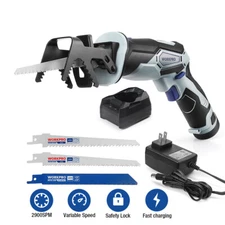 12V Cordless Reciprocating Saw 2.0Ah Li-Ion Battery Fast Charger 3 Saw Blade USA