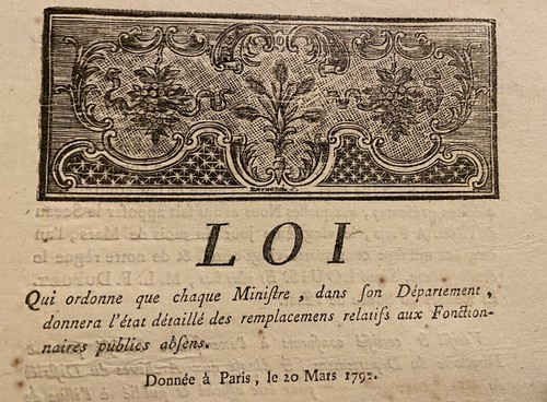 Revolution / Ludwig XVI. / Ersatz abwesender Beamter / 1791, Foix (09) - Bild 2 von 5