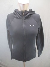 Oakley Size XS Womens Black Athletic Fleece Lined Hooded Softshell Jacket 597