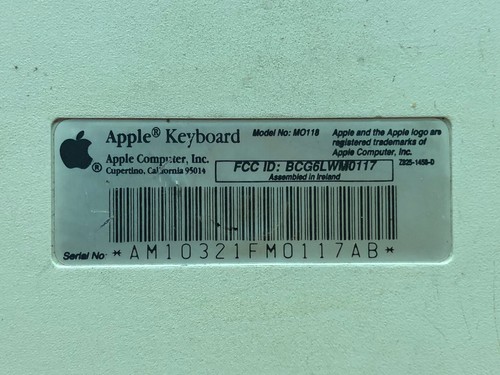 Apple Vintage Keyboard M0118 Rare Arabic Keycaps - For Parts - Picture 9 of 24