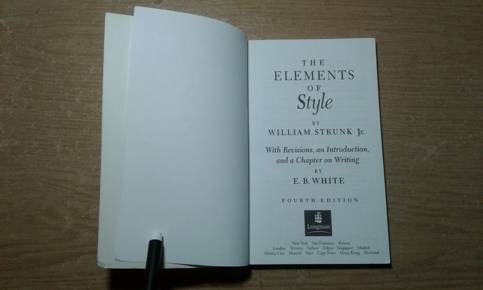 The Elements of Style William Shrunk E.B. White Fourth Edition - Image 2 of 4