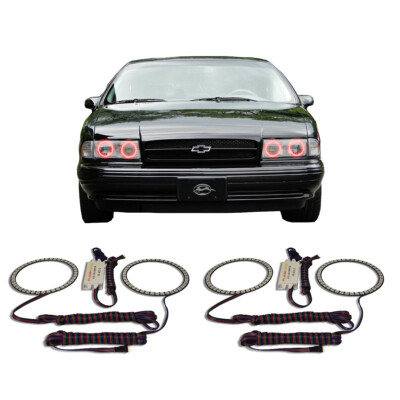 Bright Red Angel Eye Headlight Halo kit for Chevrolet Impala 91-96