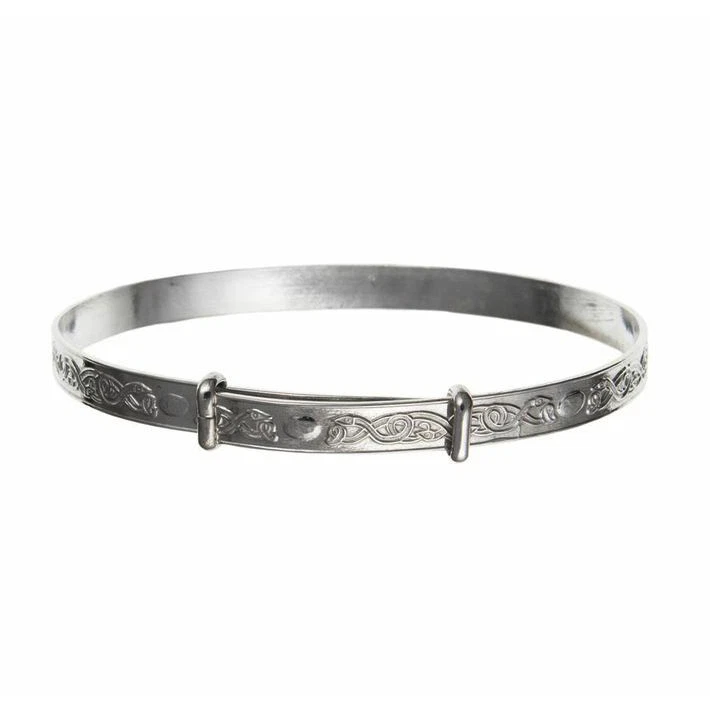 Ladies silver expanding bangle deals
