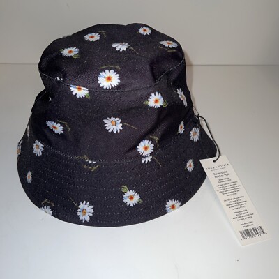 Reversible Bucket Hat Alice + Olivia Daisy Flowers NEW 