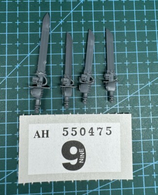 4 Grey Knights Nemesis Falchion Power Schwert Konvolut Hand Space Marine 40k Heresy
