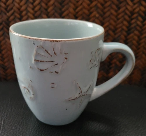 SET OF 5 THOMSON CAPE COD COFFEE MUGS CUPS BLUE SHELLS