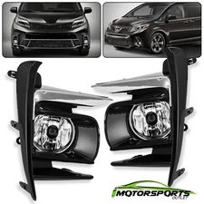 For 2017-2018 Toyota Sienna Complete Kit  Fog Lights w/ Bulbs&Wiring Kits&Swtich