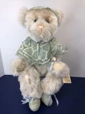 18” Artisan Made Abby 32/50 By Wendy Brent Jointed Bear Leather Pads W/ Tag #I